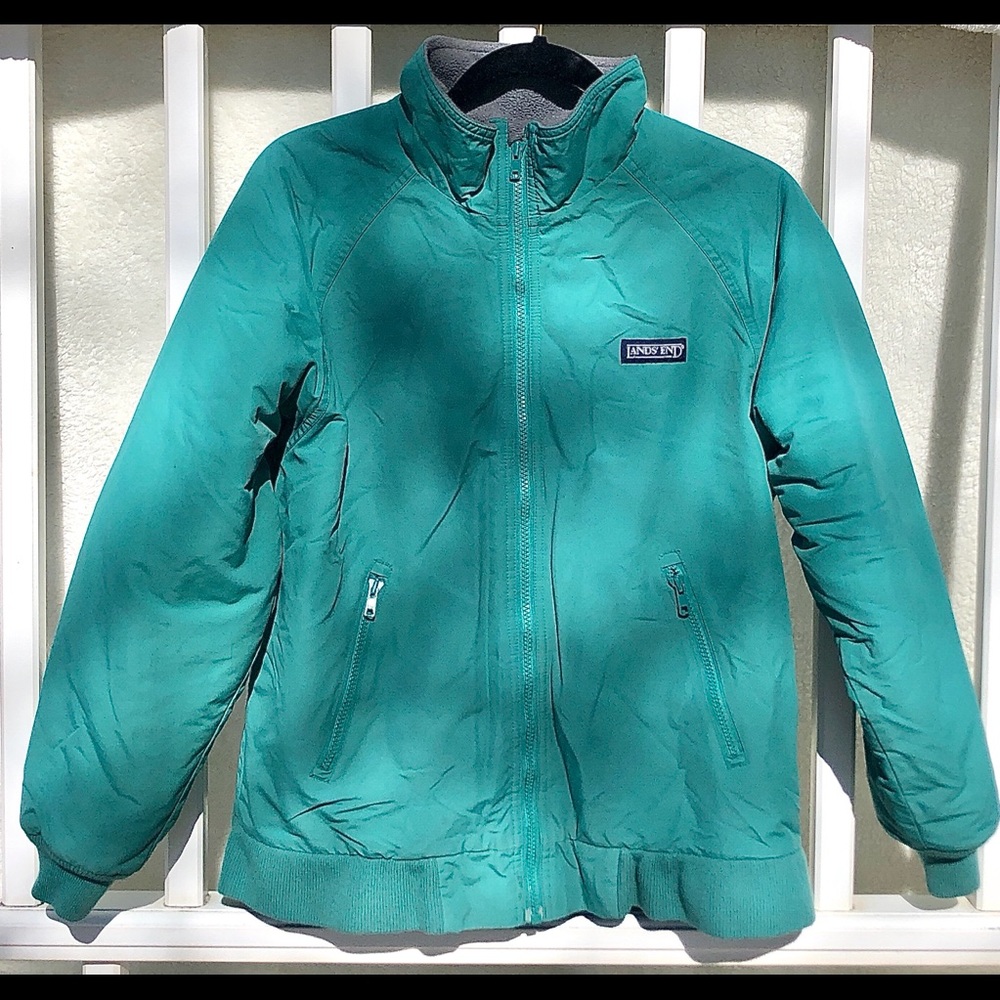 Lands End Fleece Lined Jacket Size Small